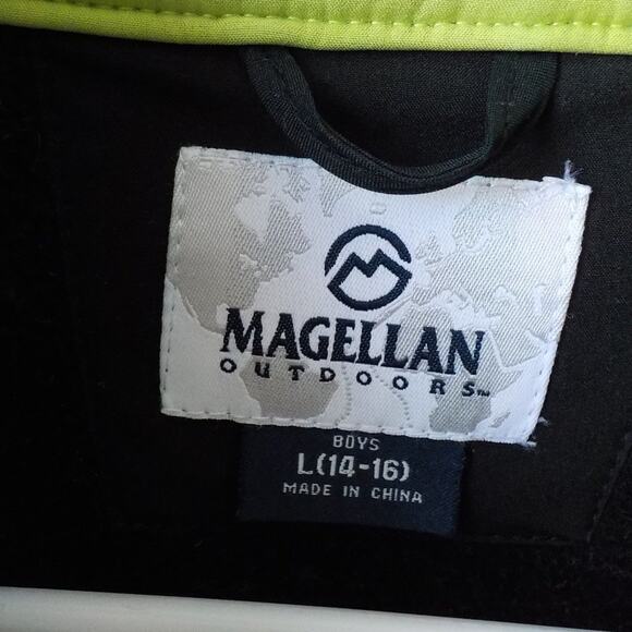Magellan Outdoor Sports Black Jacket ColorBlock Full Zip Kid Size Large (14-16) - Picture 6 of 8